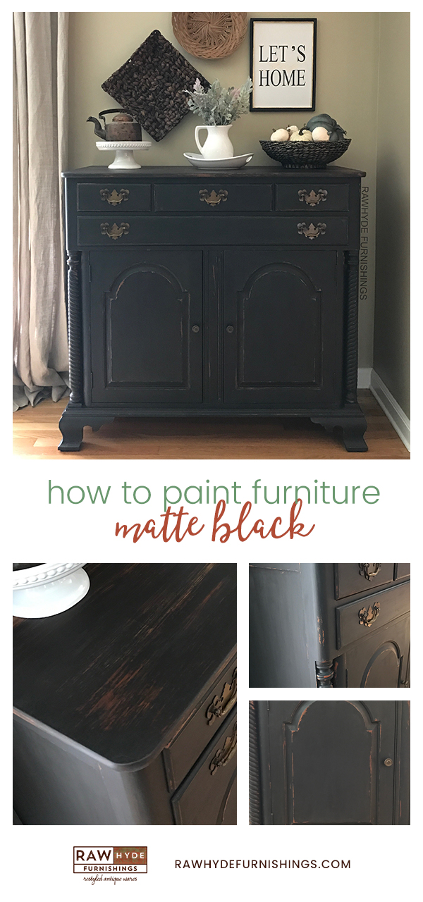 Paint Furniture Matte Black, Learn How - RAWHyde Furnishings