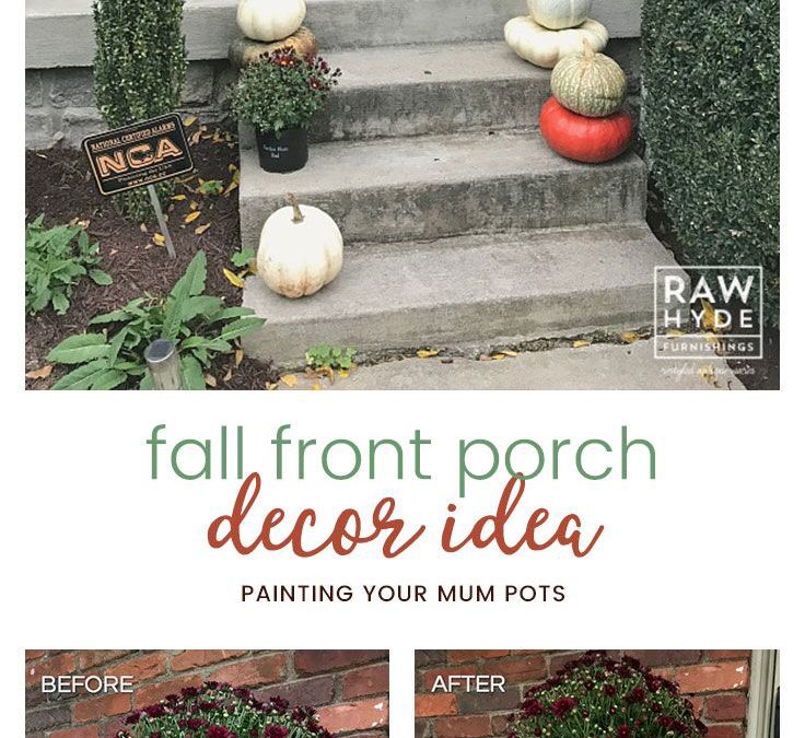 Fall Porch Decor Idea: Save Money By Painting Original Mum Pots