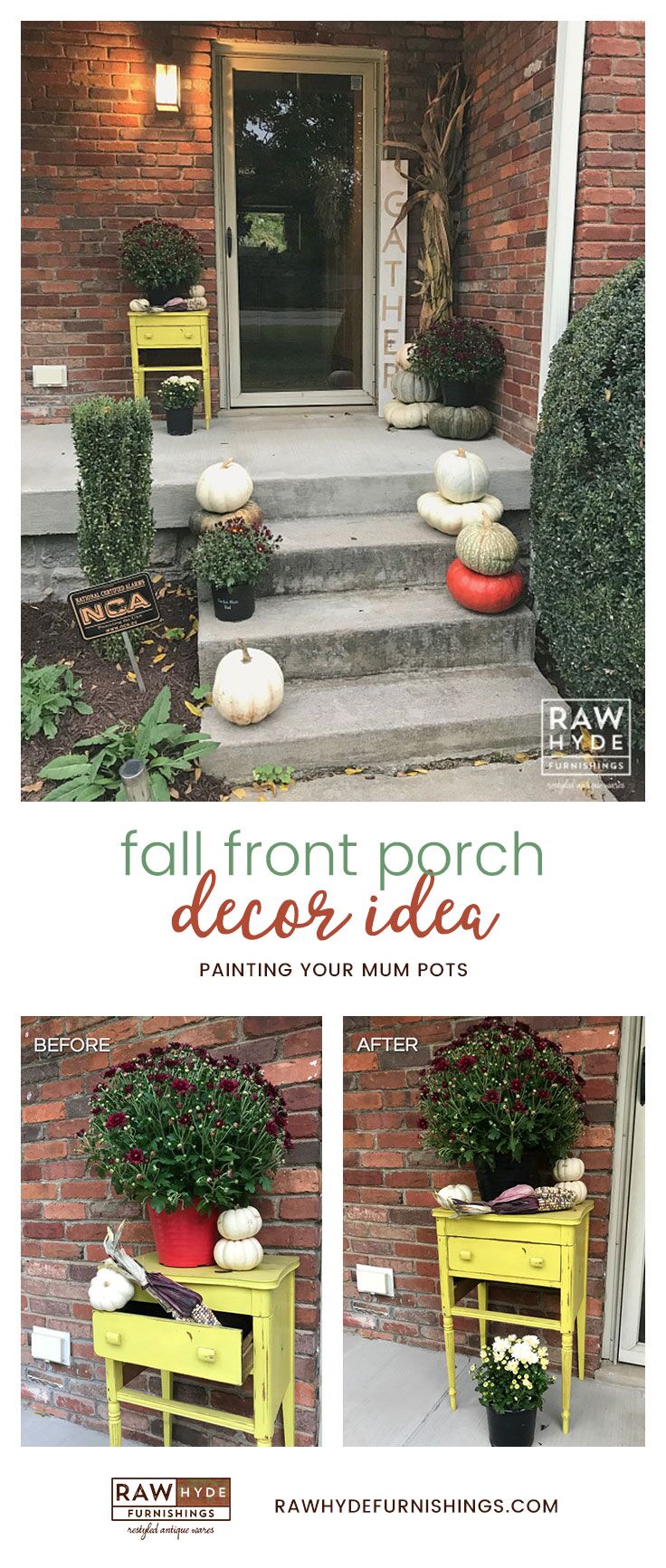 Fall Porch Decor Idea Pinterest Image