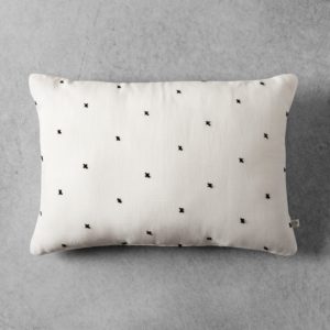 Embroidered X Pattern Throw Pillow