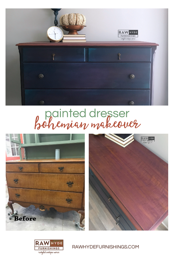 Painted Bohemian Dresser Makeover Rawhyde Furnishings