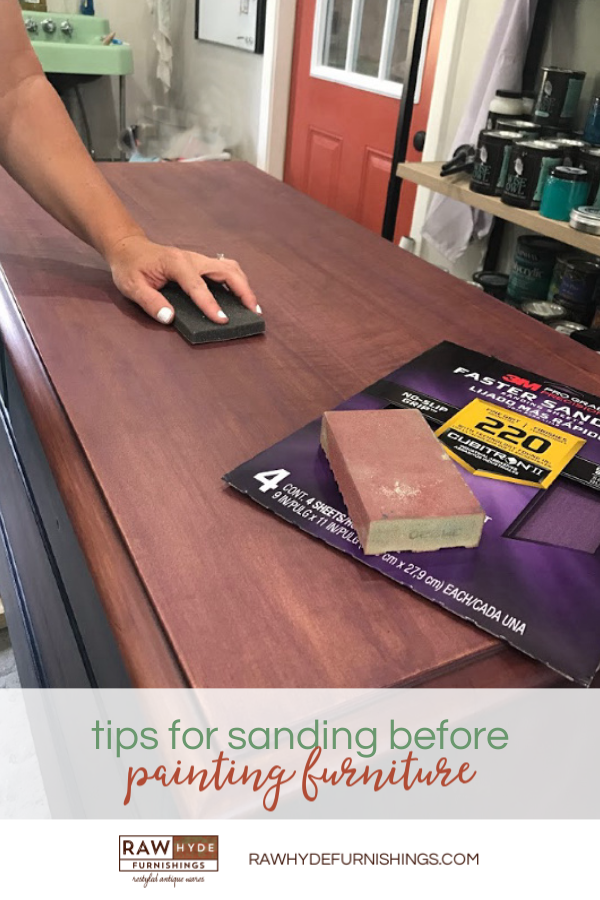 Tips for sanding before painting furniture