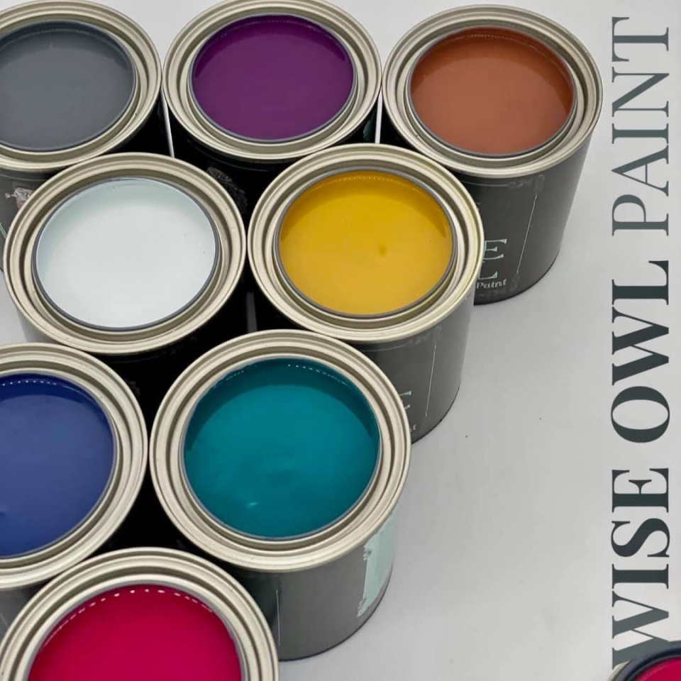 CSP Black Wise Owl Paint pints 16oz Wise Owl Synthetic Chalk Paint  Furniture Paint Non Toxic Paint Zero VOC Paint Decor Paint 